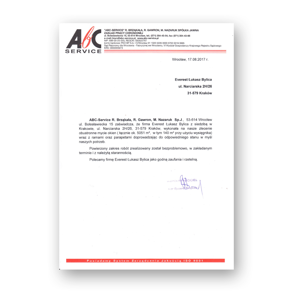 Referencje ABC Service
